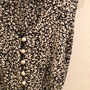 Vintage Mini Dress w/ Pearl Button-down Detail